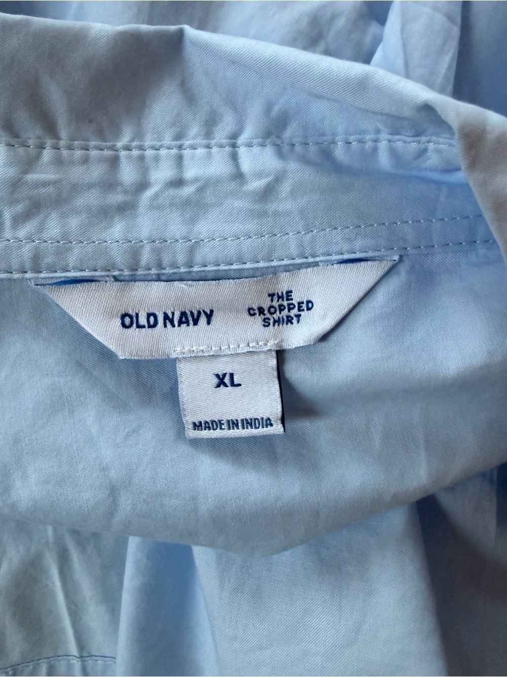 Old Navy Light Blue Embellished Button-Up Blouse - Picture 9 of 10